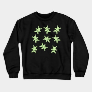 Light green rabbits pattern Crewneck Sweatshirt